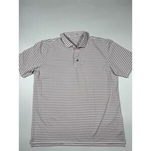 Holderness & Bourne Polo XXL Red Striped Tailored Fit Golf Performance NWOT